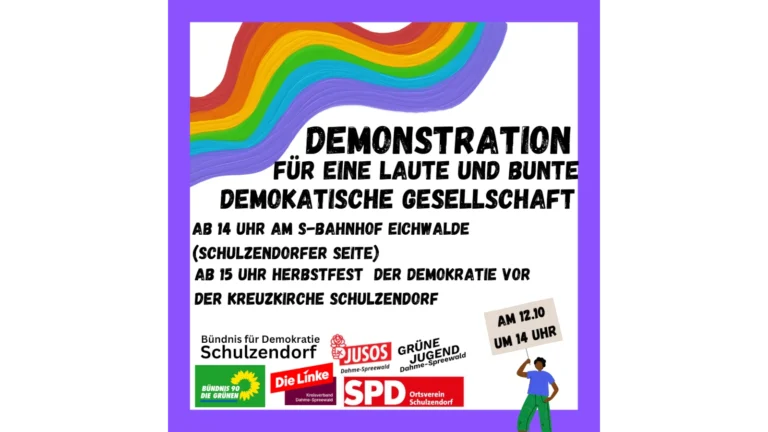 Demonstration: Für eine laute und bunte demokratische Gesellschaft