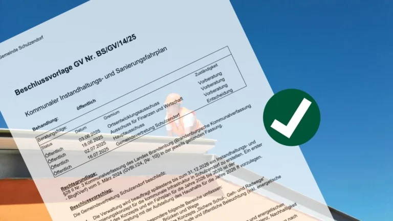 Schulzendorf bekommt einen Instandhaltungs- und Sanierungsfahrplan