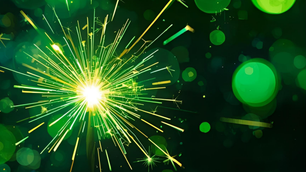 Grünes Silvester Wunderkerze